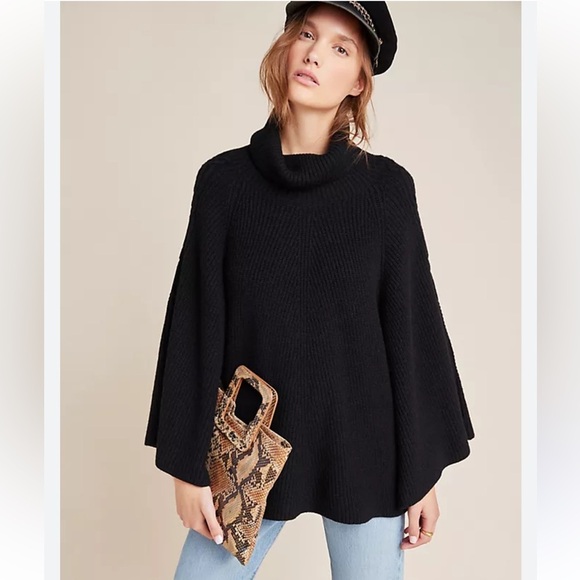 By Anthropologie tan Kali Poncho Sweater - Picture 2 of 10